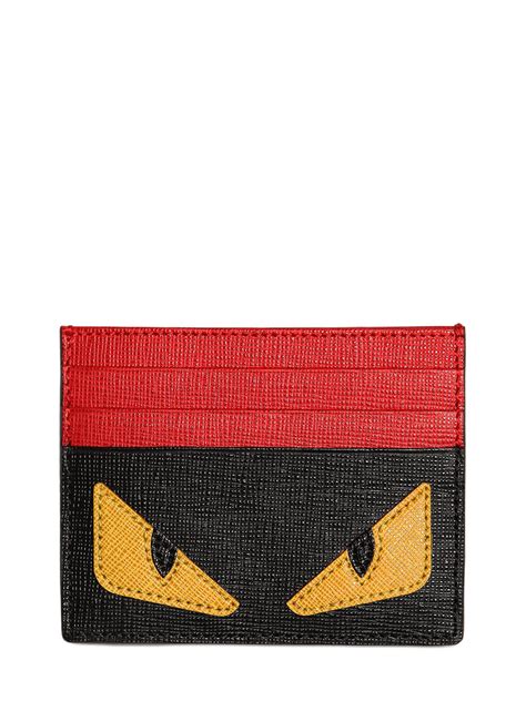 fendi monster leather card case|fendi leather card holder.